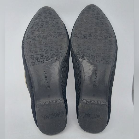 Birdies Blackbird Knit Flats Jet Black With Tan Trim Shoes Women's Size 9 - Picture 12 of 12